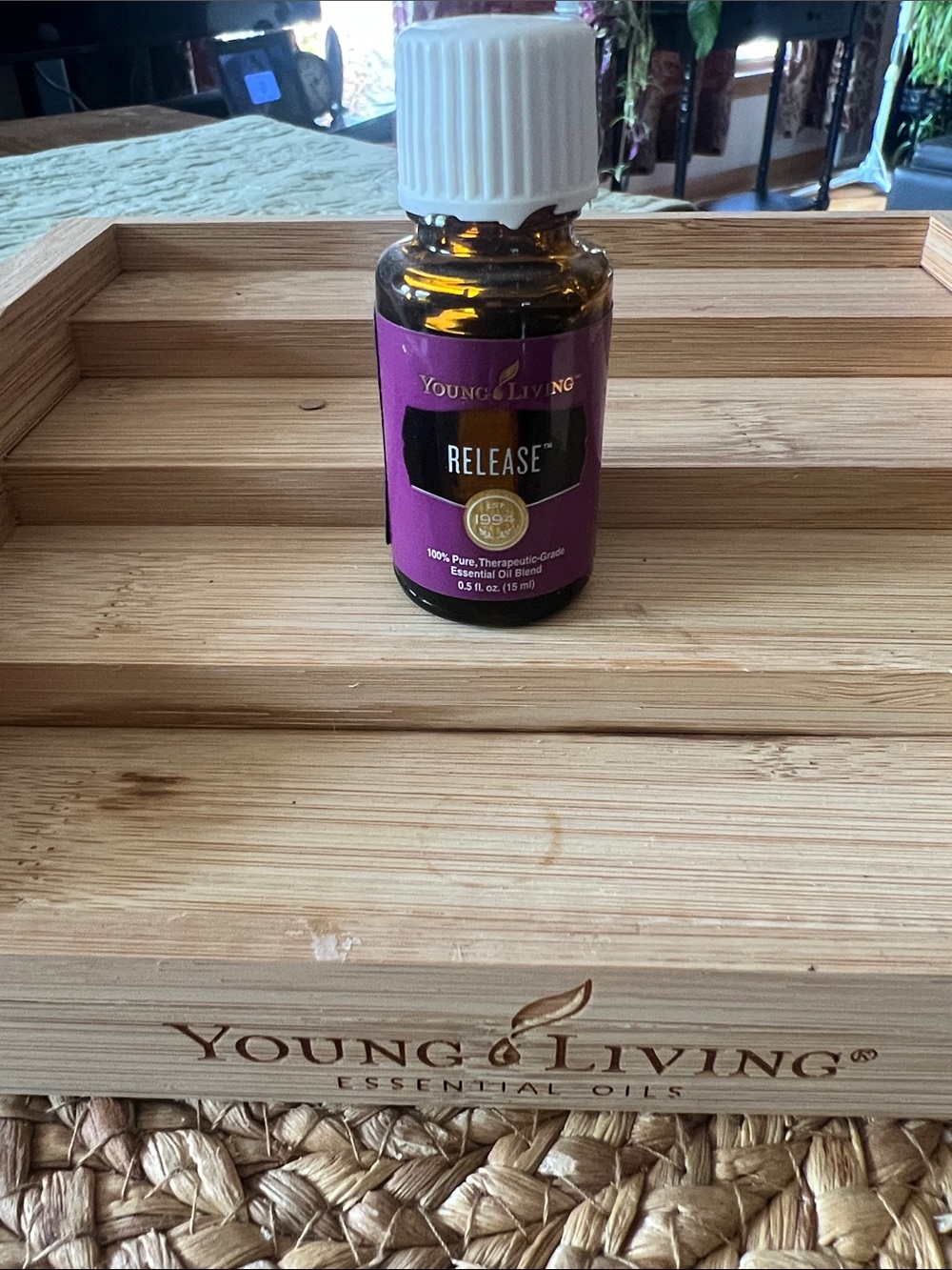 Young Living Release Bottle with Purple Label and White Cap
